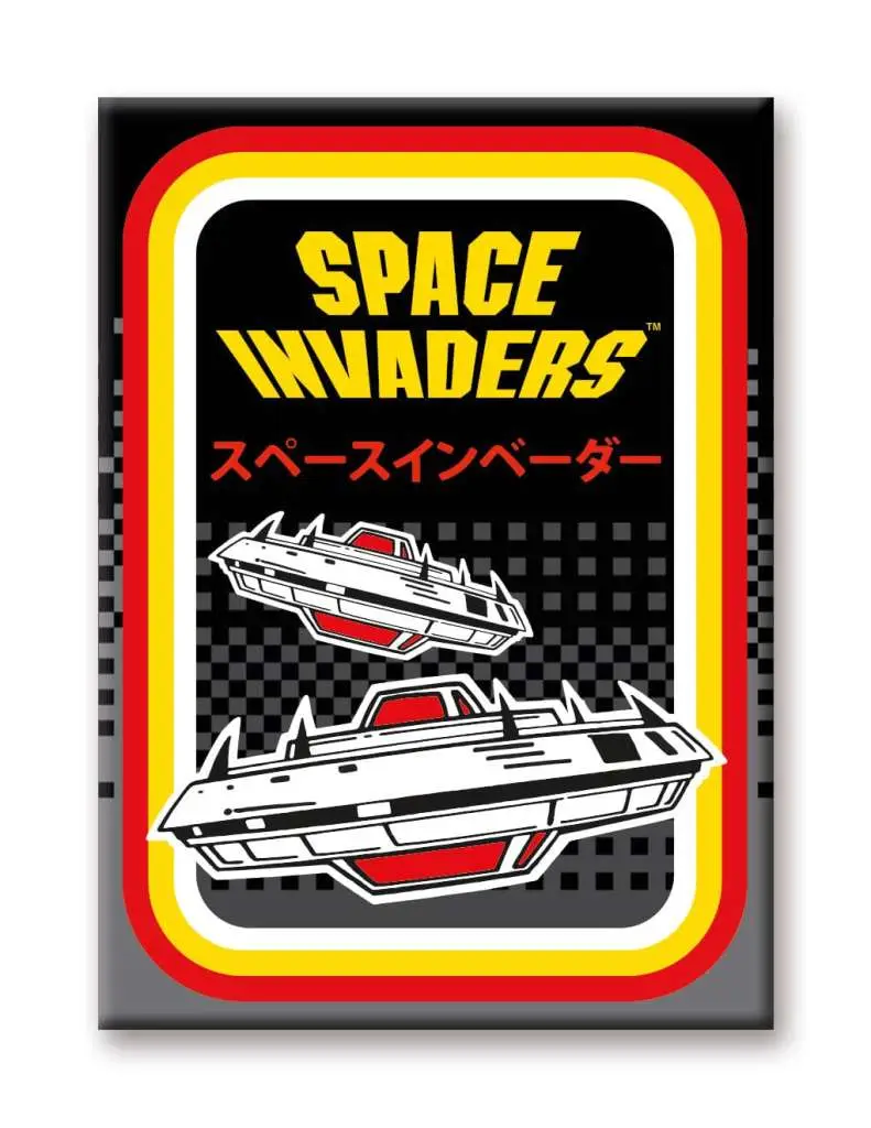 Figurine space invaders spaceship flat magnet